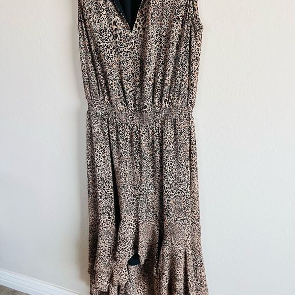 1 State Women’s Sleeveless Leopard High Low Dress Size S - Picture 3 of 9